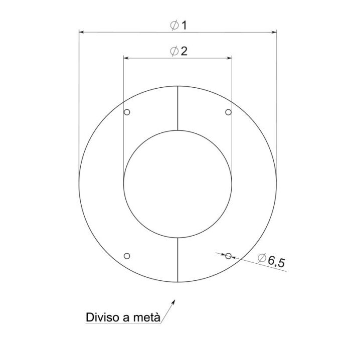 Piastra Tonda di Finitura Acciaio Nero Pesante Apros FINZ 2 legnagoferr