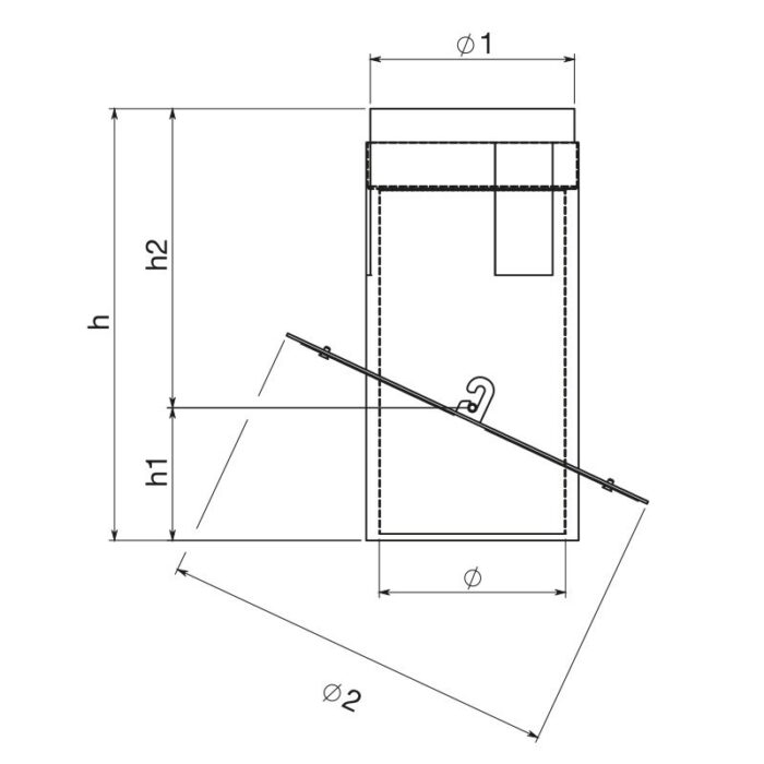 Raccordo Telescopico a Soffitto Orientabile 0° 30° Acciaio Nero Pesante Apros RASO 2 legnagoferr