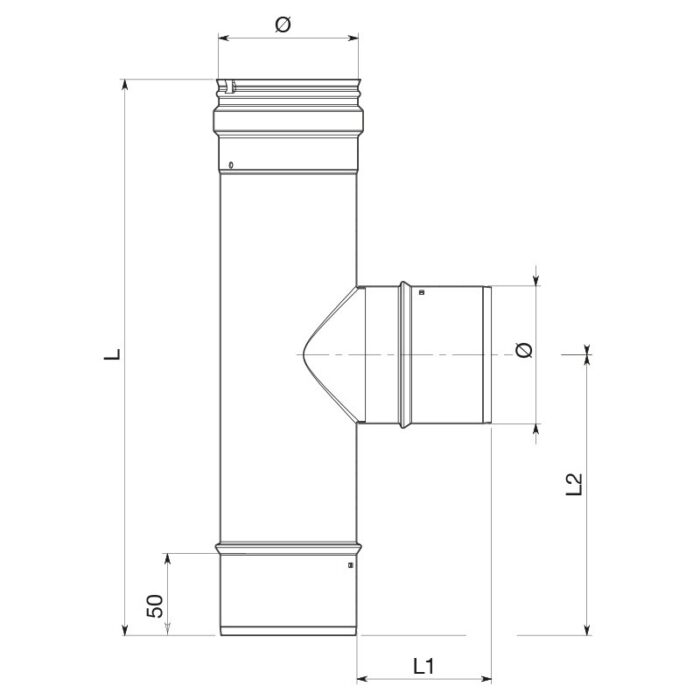 Raccordo a T 90° maschio femmina Acciaio inox Apros T090 2 legnagoferr