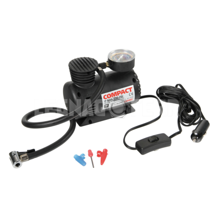 Lampa 72150 Compressore 12V con Manometro Compact Presa Accendisigari legnagoferr