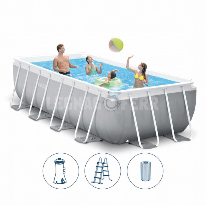 Piscina Fuori Terra Intex 26788 Ex 26776 Prism Frame Rettangolare 400x200x100 legnagoferr 1