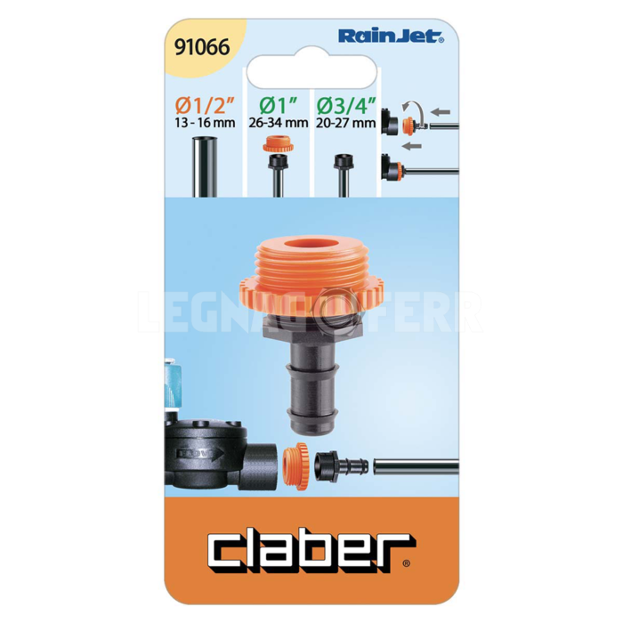 Claber 91066 Raccordo Filettato 3 4 1 per Tubo Collettore legnagoferr 1