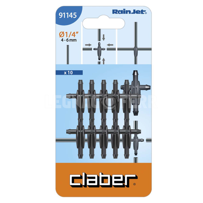 Claber 91145 Raccordo a 4 Vie per Tubo Capillare legnagoferr 1