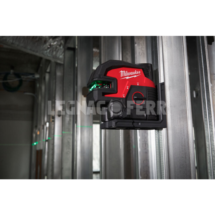 M12 CLL4P 301C Livella Laser Verde a 2 Linee con 4 Punti Piombo Milwaukee 4933479203 legnagoferr 4