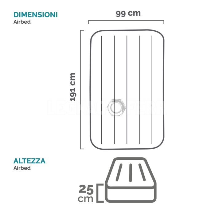 Intex 64101 Materasso Singolo Gonfiabile Airbed Dura Beam legnagoferr 1