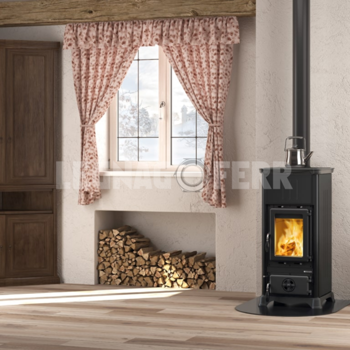 Nordica Extraflame Emiliana Steel Stufa a Legna 6,5 kW legnagoferr01