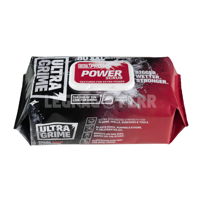 UltraGrime Pro Power Scrub Salviette Potenti Multiuso 80 Pezzi 38 cm x 25 cm legnagoferr