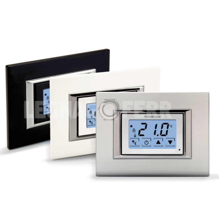 Fantini Cosmi CH121TS Nero Termostato da Incasso, Touchscreen, 3 temperature legnagoferr