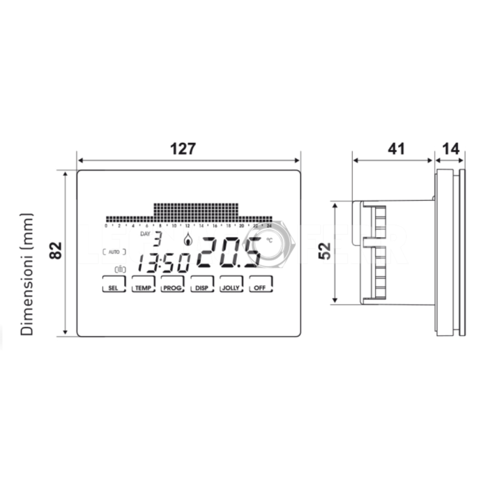 Fantini Cosmi Intellitouch CH193WIFI Cronotermostato Ultrapiatto Touch screen, con Controllo da Remoto legnagoferr01