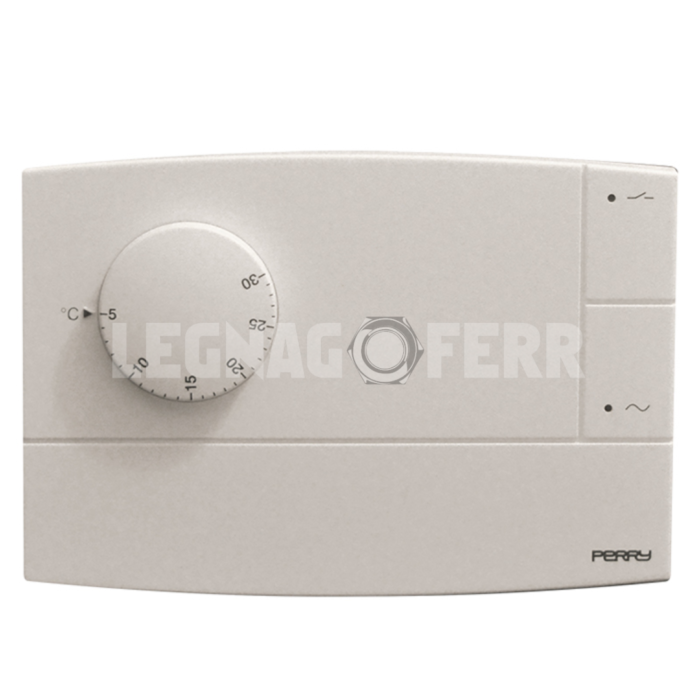 Perry TE500B Termostato Elettronico Serie “ZEFIRO” con Spia Colore Bianco legnagoferr