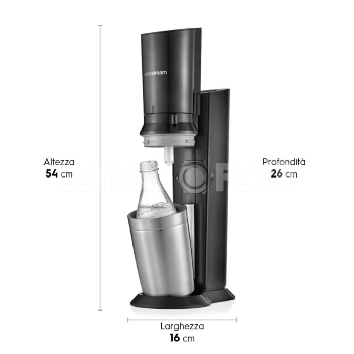 Sodastream Crystal 3.0 70318 Gasatore Nero per Acqua Frizzante legnagoferr (2)