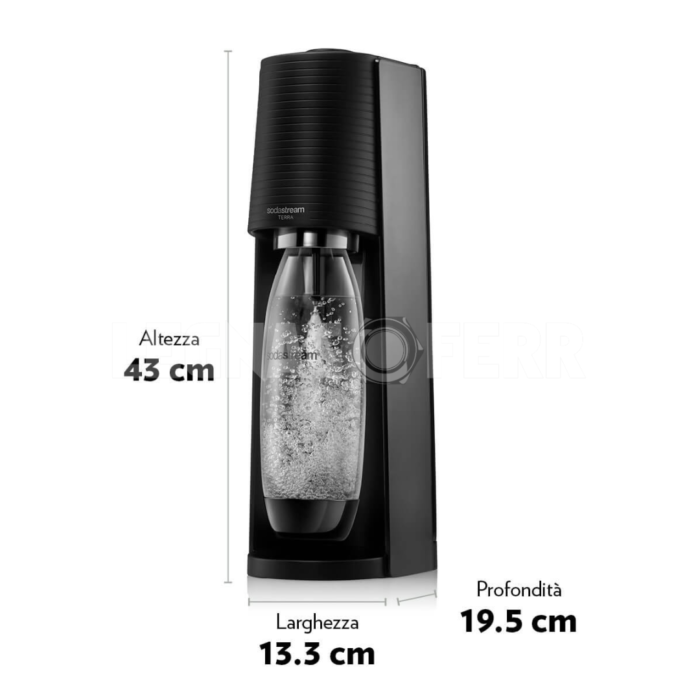 SSodastream Terra 270210 Gasatore Nero per Acqua Frizzante  legnagoferr